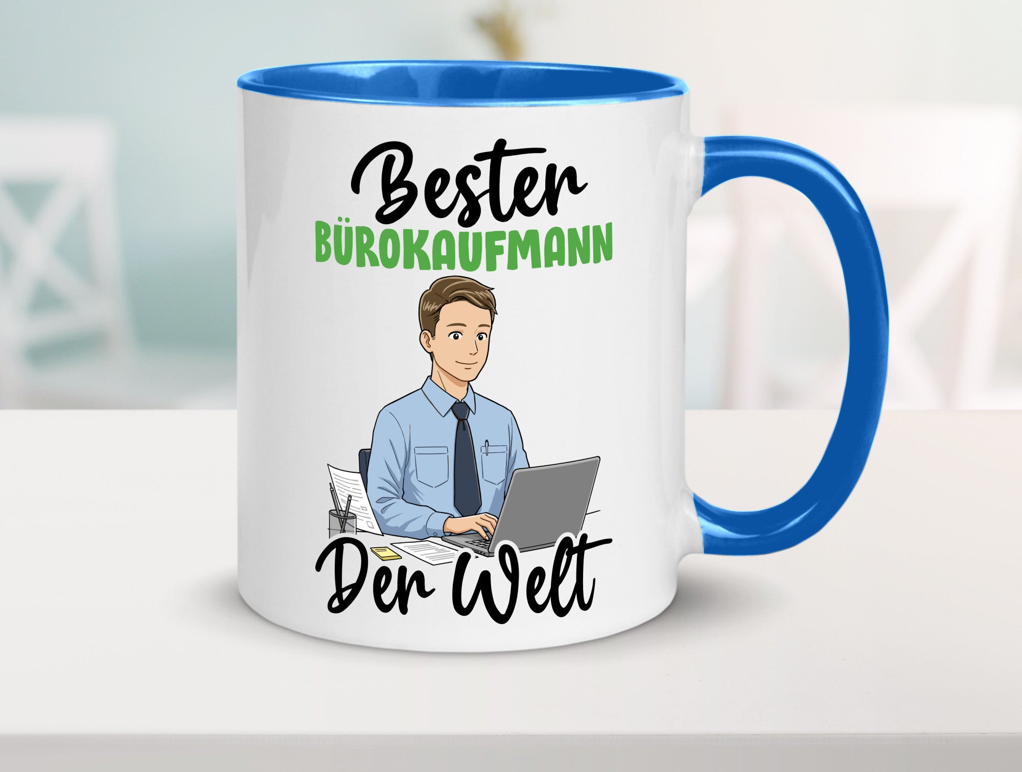 Bester Bürokaufmann | Kaufmann v2 lustig Arbeit Kollegen Büro Geschenk Tasse