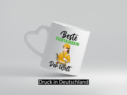 Beste Elektrikerin | Elektronikerin Elektrik v2 Humor Geschenkidee Tasse