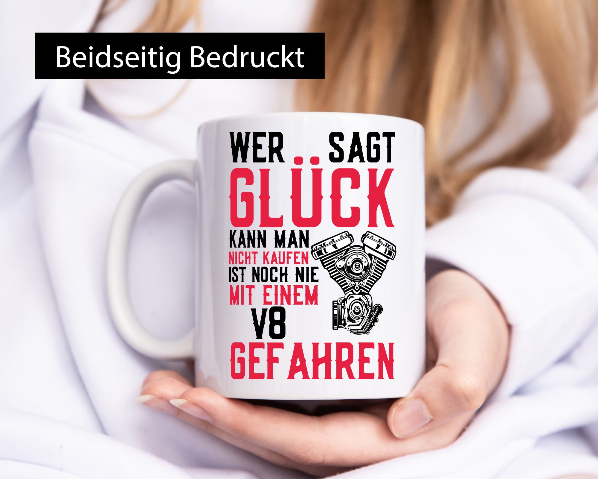 Glück kann man kaufen | V8 Motor Autofan Zahnrad Auto lustiger Spruch Geschenk