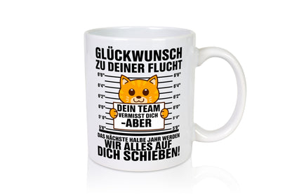 Congratulations on your escape | Colleagues Cat Gift Idea Work Colleagues