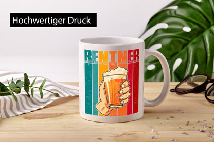 Rentner mit Bier | Bierliebhaber Ruhestand Humor Jubiläum Geschenkidee Tasse