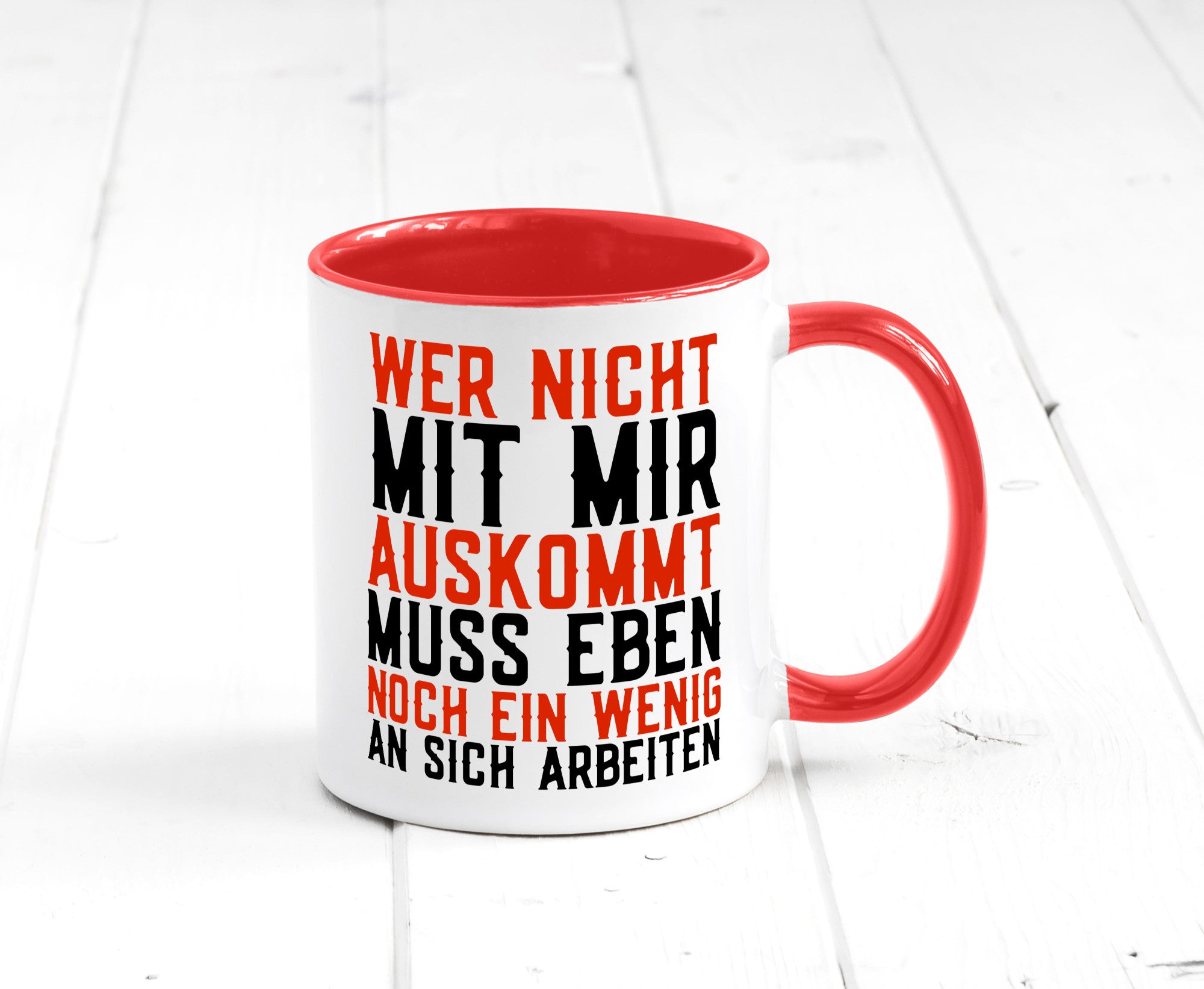 Wer nicht mit mir auskommt | Selbstbewusst witziger Spruch Geschenkidee Humor