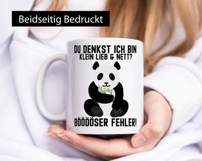 Klein Lieb und Nett | süßer Pandabär lustiger Spruch Geschenk Humor