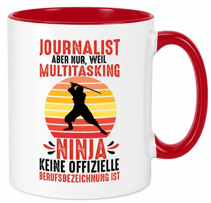 Journalist weil Multitasking Ninja kein Beruf ist Geschenk Arbeit Kollegen Büro