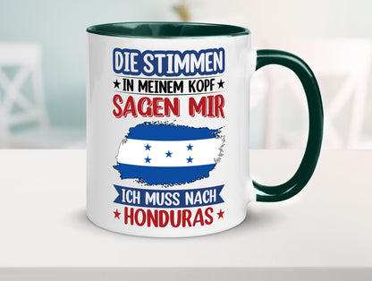 Honduras | Urlaub Stimmen in meinem Kopf Traumland Geschenkidee Humor Tasse