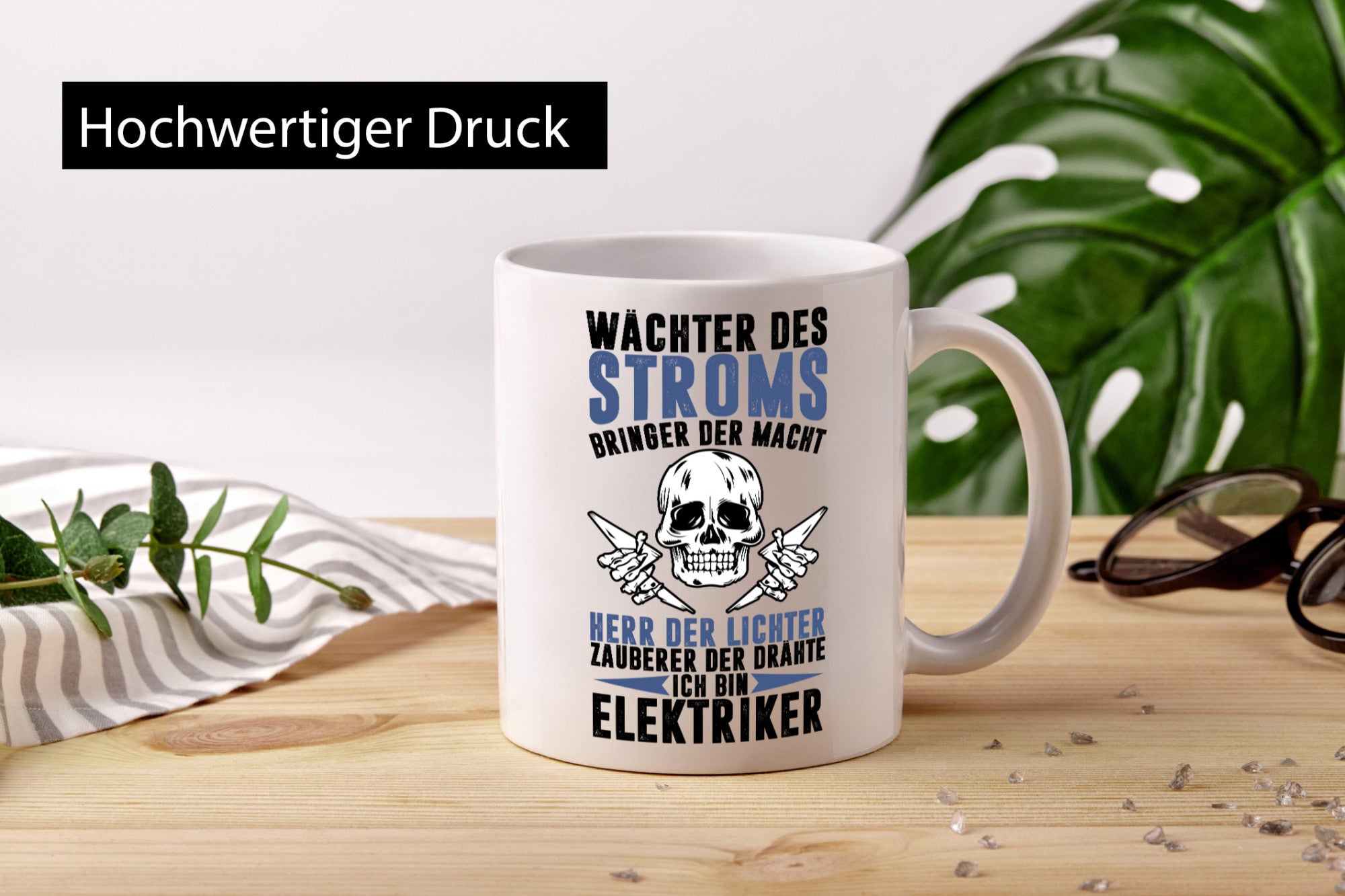 Ich bin Elektriker lustig Humor Geschenkidee Geschenk Tasse