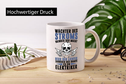 Ich bin Elektriker lustig Humor Geschenkidee Geschenk Tasse