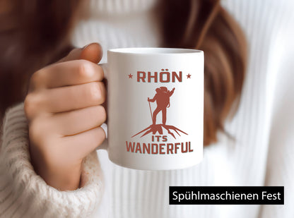 Rhön ist wanderful | Wanderer Berge lustig Humor Geschenkidee Geschenk Tasse