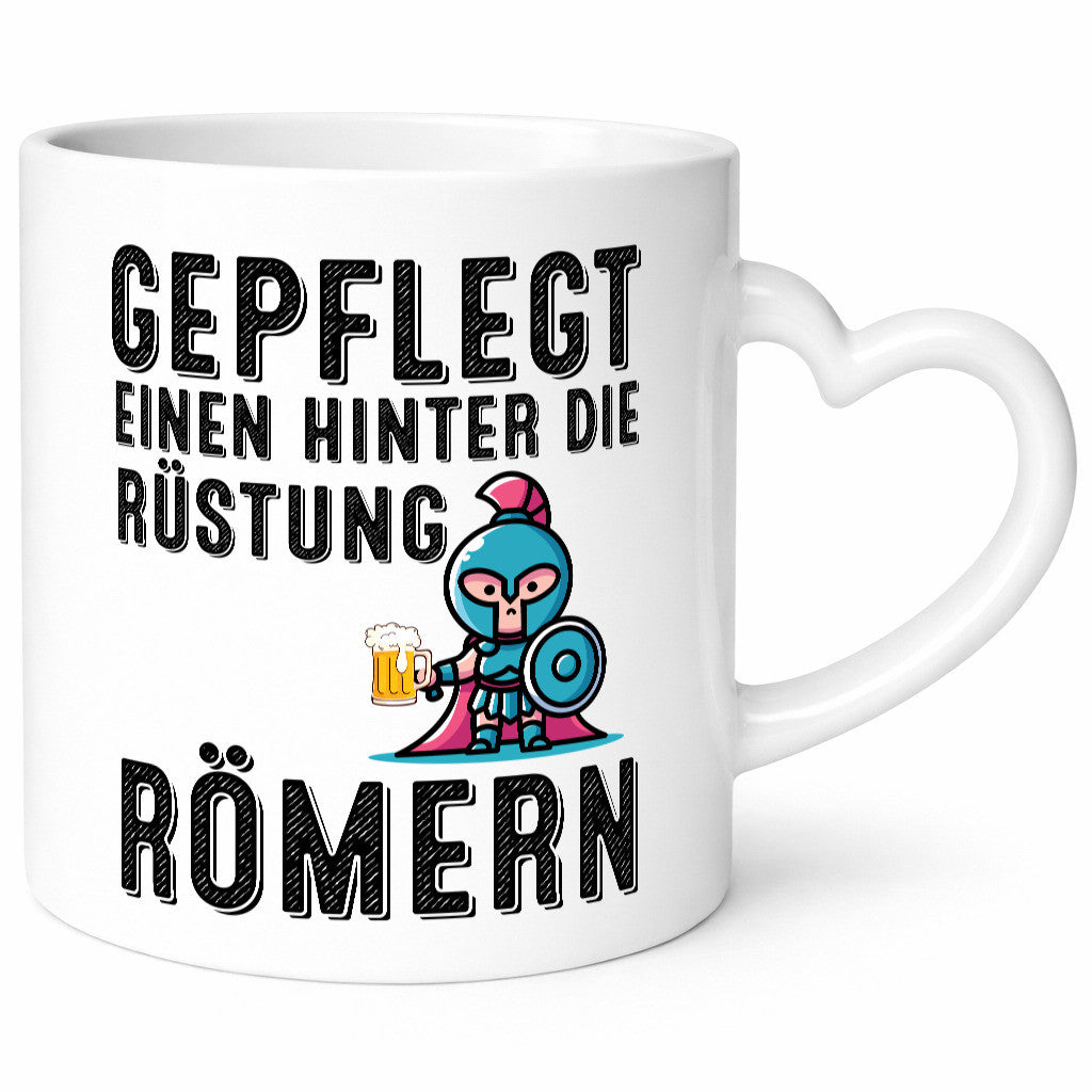 Gepflegt einen hinter die Rüstung römern | Bier lustiger Spruch Geschenk Humor
