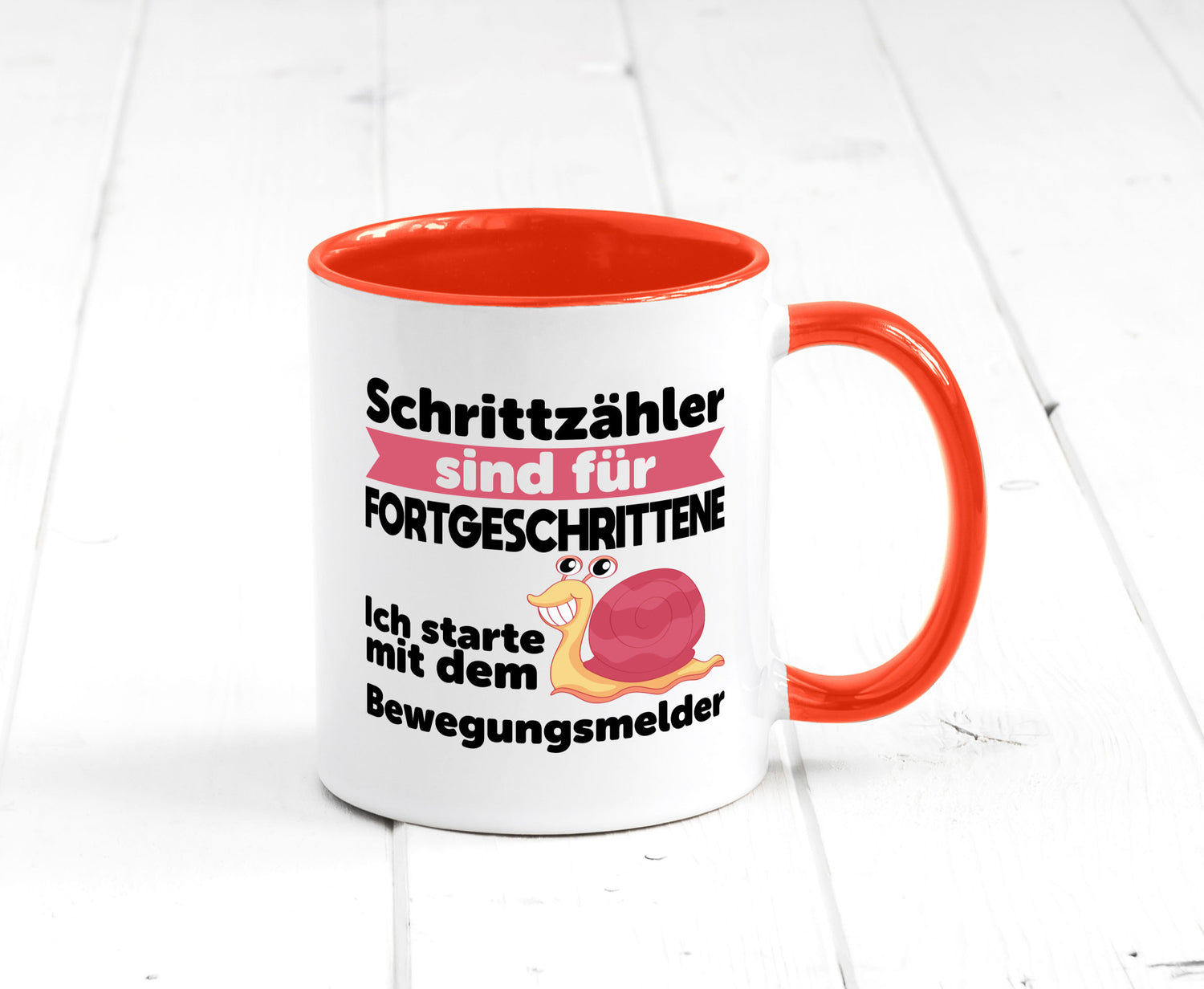Schrittzähler Fortgeschrittene, Bewegungsmelder | Schnecke Geschenk Humor