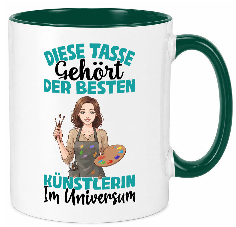 Im Universum: Künstlerin | Kunst lustig Humor Geschenkidee Geschenk Tasse