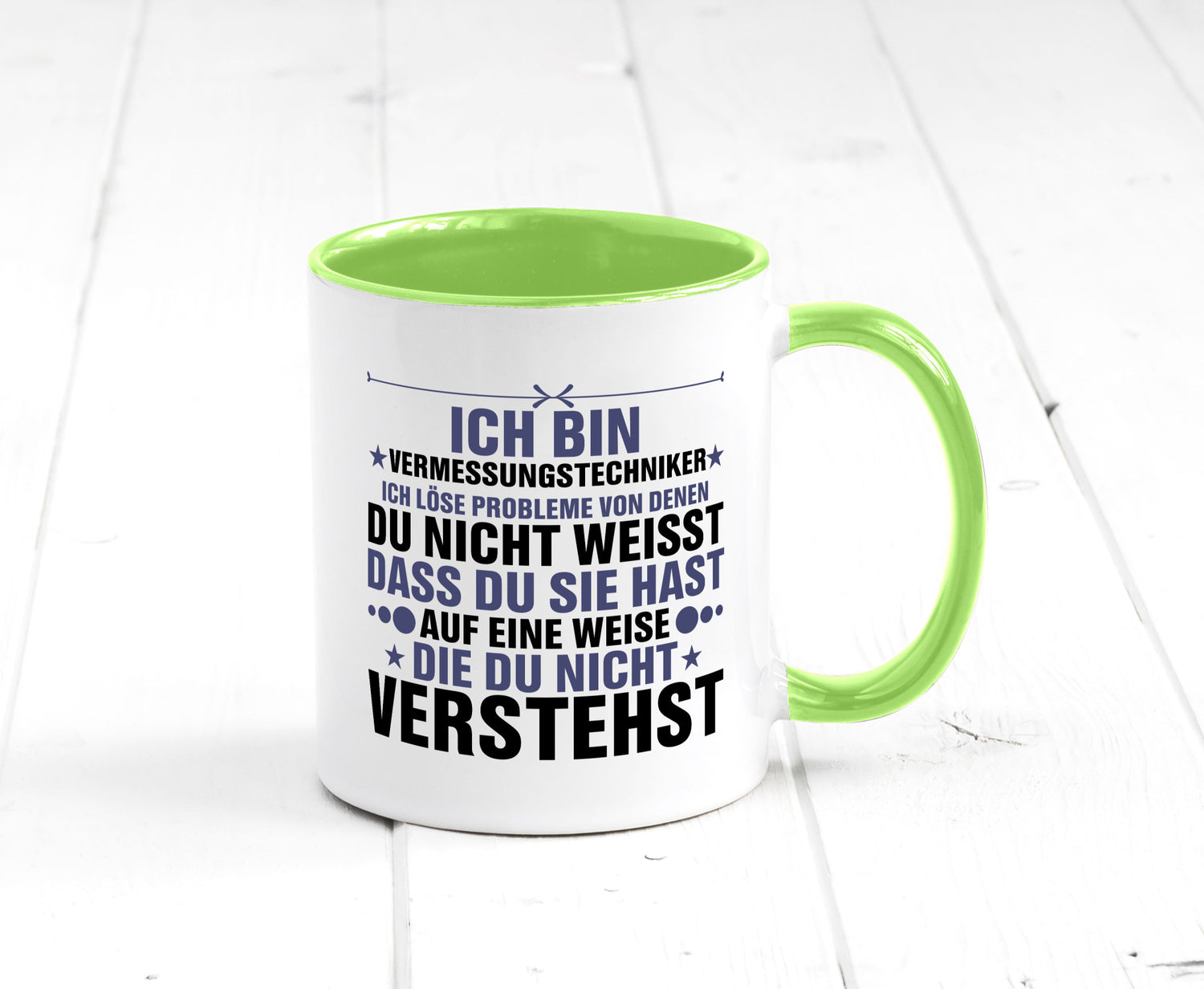 Löse Probleme: Vermessungstechniker | Techniker Humor Geschenkidee Tasse