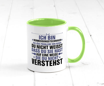 Löse Probleme: Vermessungstechniker | Techniker Humor Geschenkidee Tasse