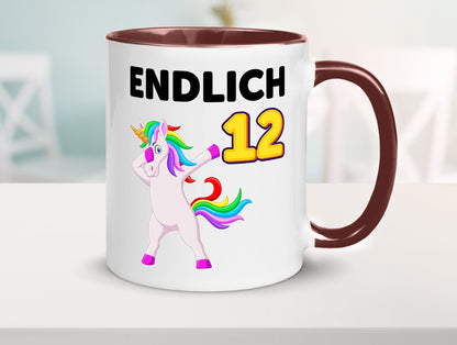 12. Geburtstag | endlich 12 Jahre Einhorn Mädchen lustig Geschenkidee Geschenk