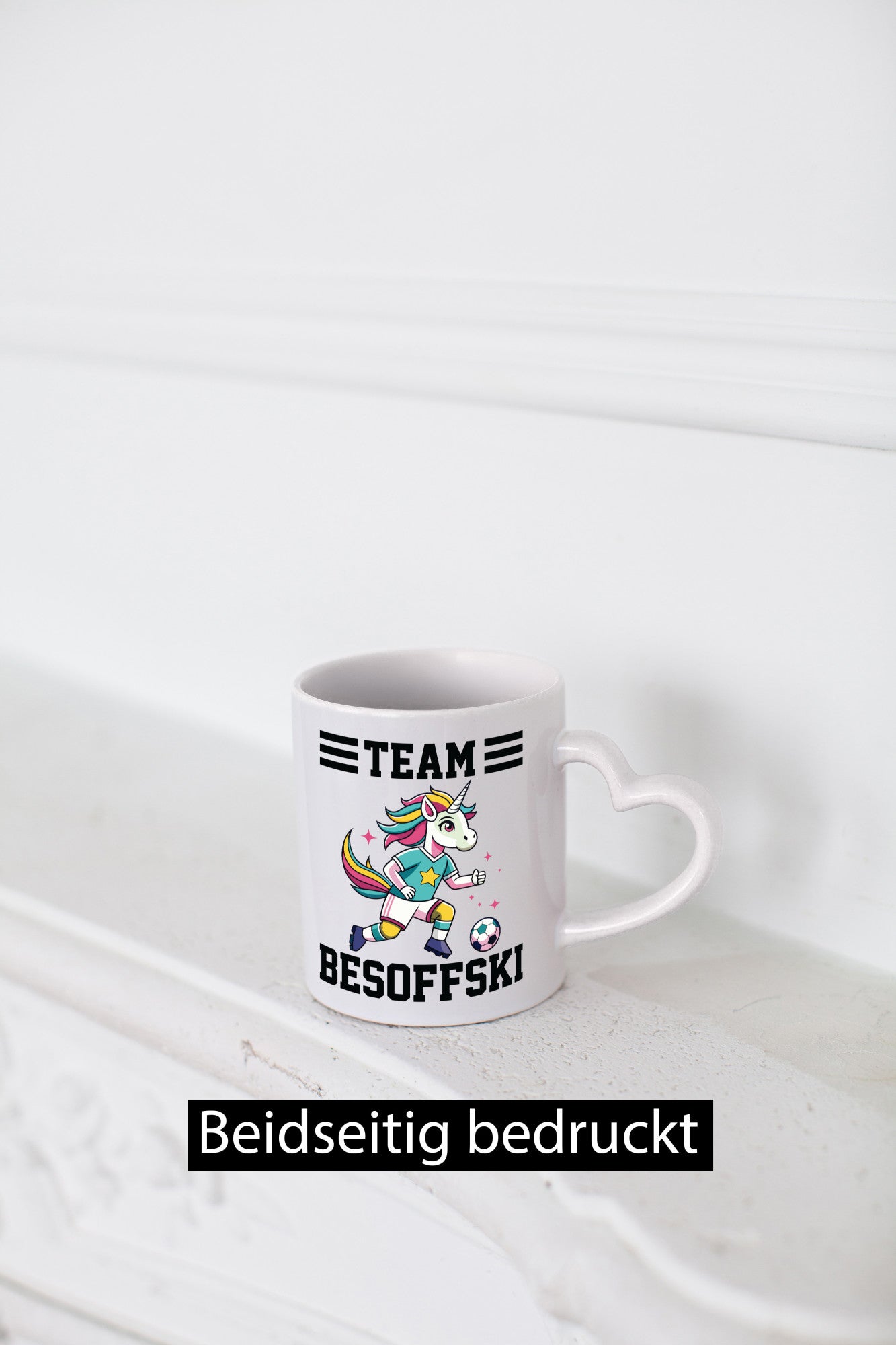 Team Besoffski | Einhorn Fußball v2 Geschenkidee Humor Tasse