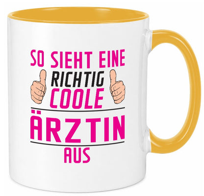 Richtig Coole Ãrztin | Medizin Doktorin Fachärztin Geschenkidee Humor Tasse