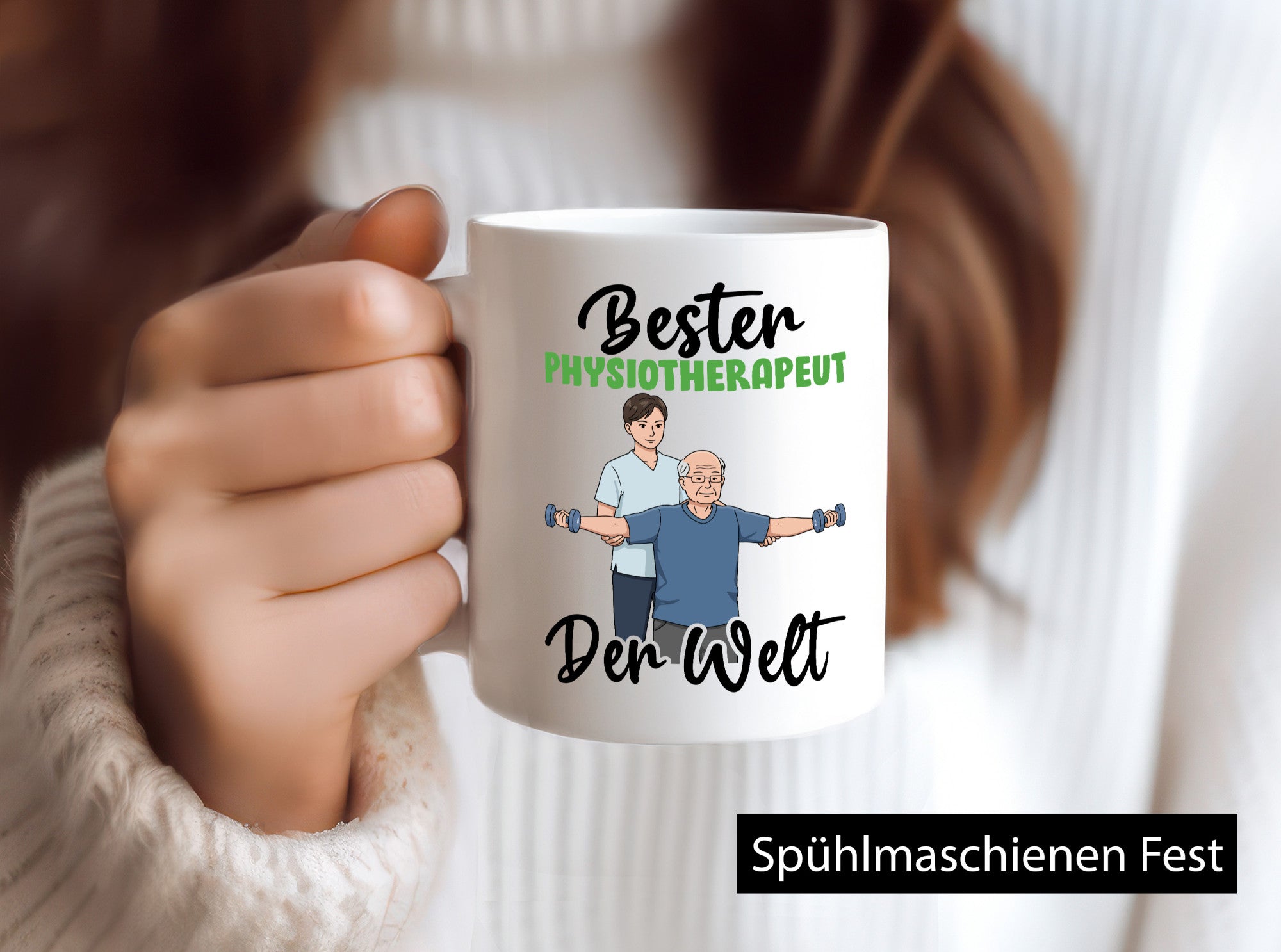 Bester Physiotherapeut v3 Geschenk Humor Geschenkidee lustiger Spruch Tasse