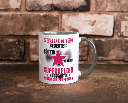 Bedeutung von Studentin | Uni Studium Universität Geschenkidee Humor Tasse