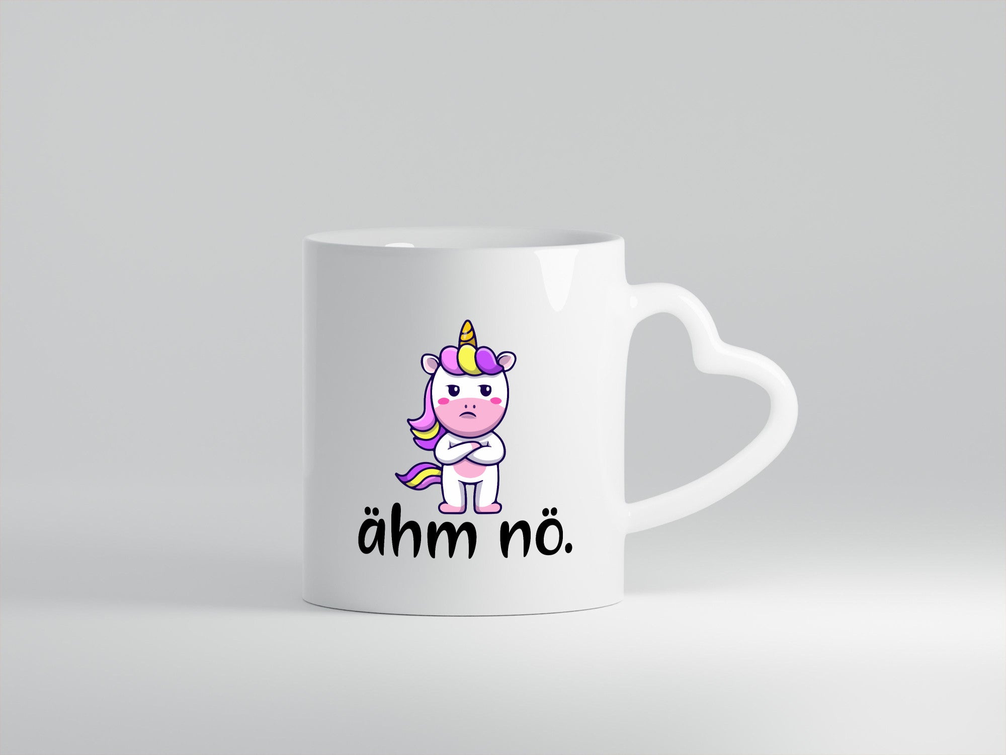 Ähm nö | Einhorn wütendes Geschenkidee Humor Tasse