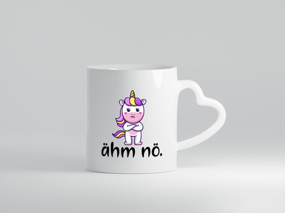 Ähm nö | Einhorn wütendes Geschenkidee Humor Tasse