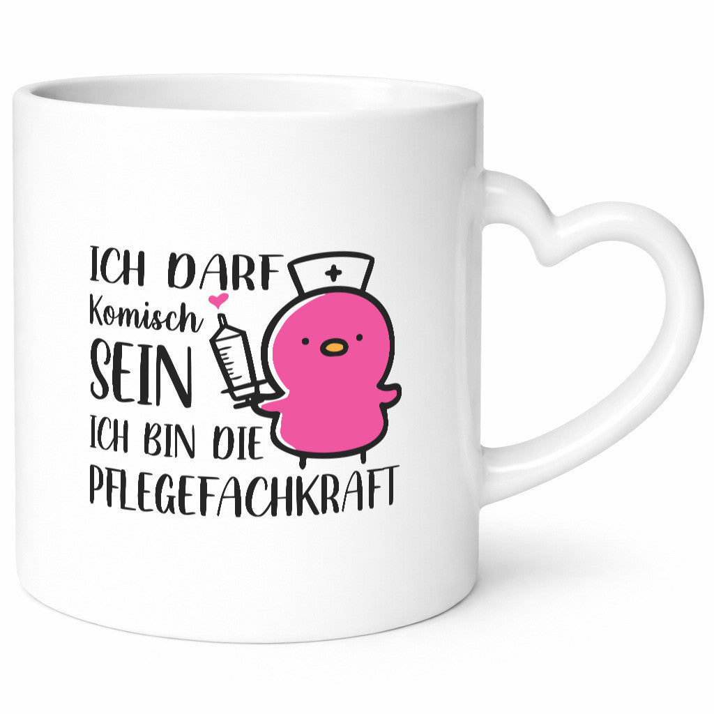 Darf komisch sein, bin Pflegekraft | Küken Spritze lustiger Spruch Geschenk
