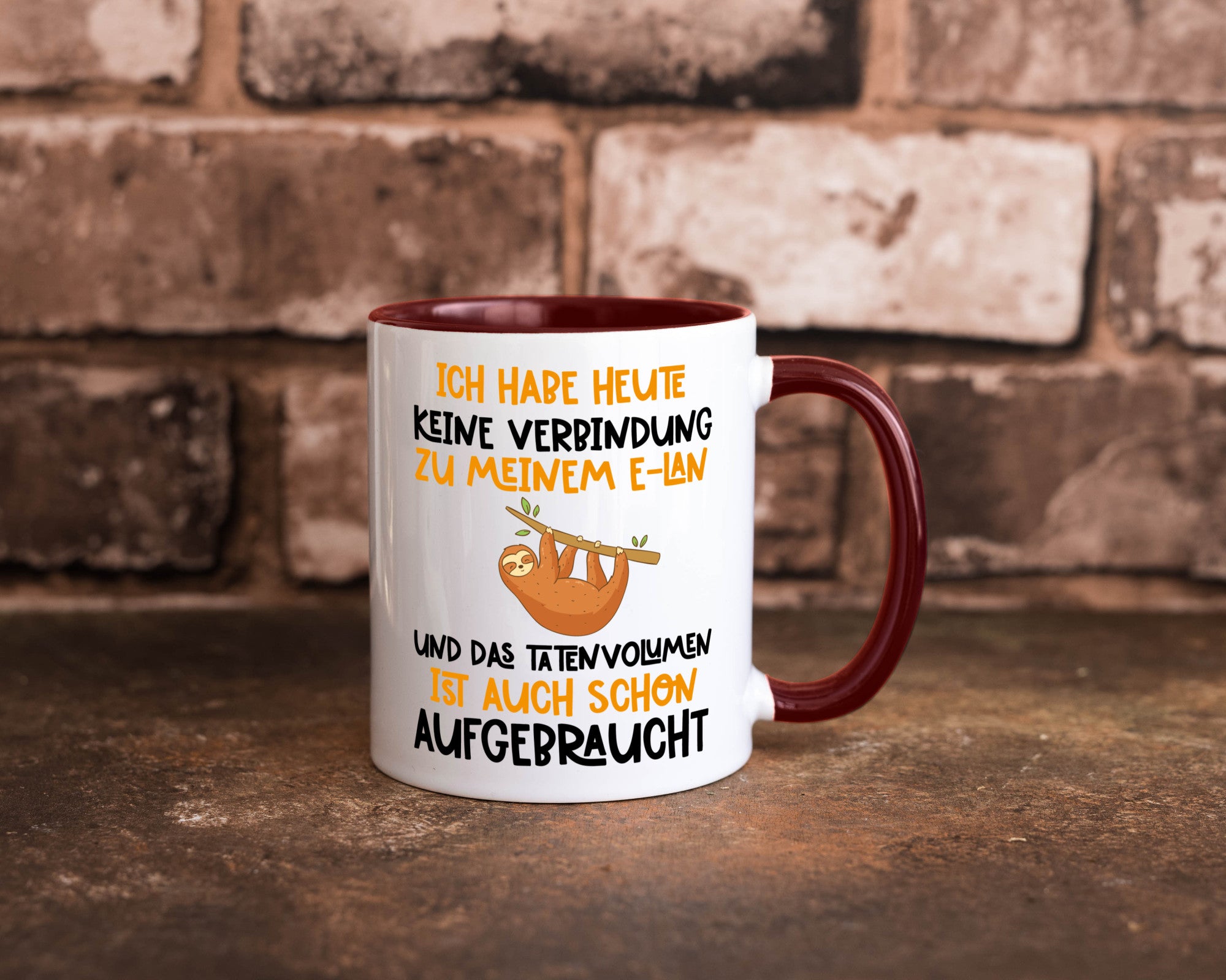 Tatenvolumen aufgebraucht | Spruch Humor Faultier Tierliebhaber Geschenkidee