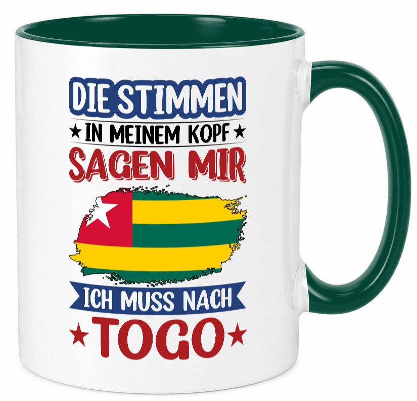 Togo | Urlaub Stimmen in meinem Kopf Traumland Humor Geschenkidee Tasse