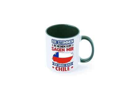 Chile | Urlaub Stimmen in meinem Kopf Traumland Geschenkidee Humor Tasse