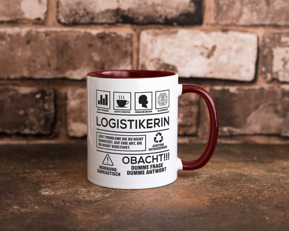 Achtung Probleme Logistikerin | Logistik lustiger Spruch Geschenk Humor