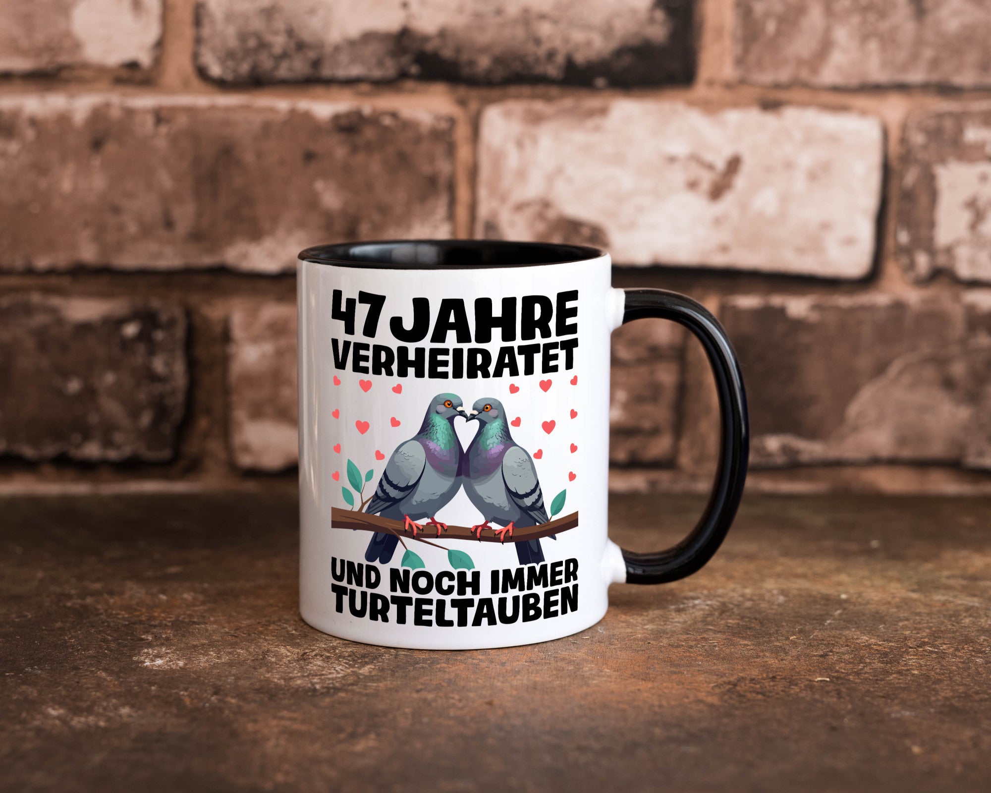47 Jahre verheiratet | Turteltauben Ehe Ehepaar Humor Geschenkidee Tasse