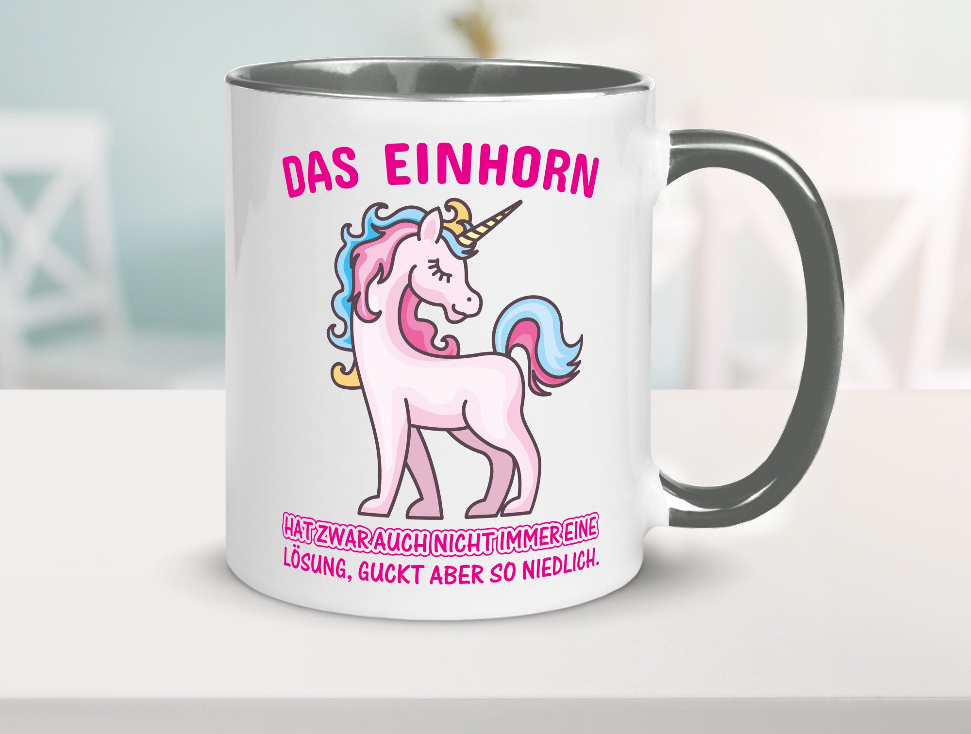 Niedliches Einhorn | lustige Tasse Frauen Mädchen lustiger Spruch Geschenk