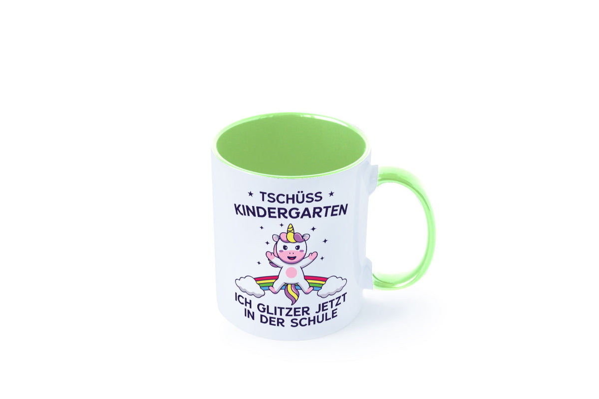 Kindergarten, jetzt Schule | Einhorn Geschenk Humor Geschenkidee lustiger Tasse