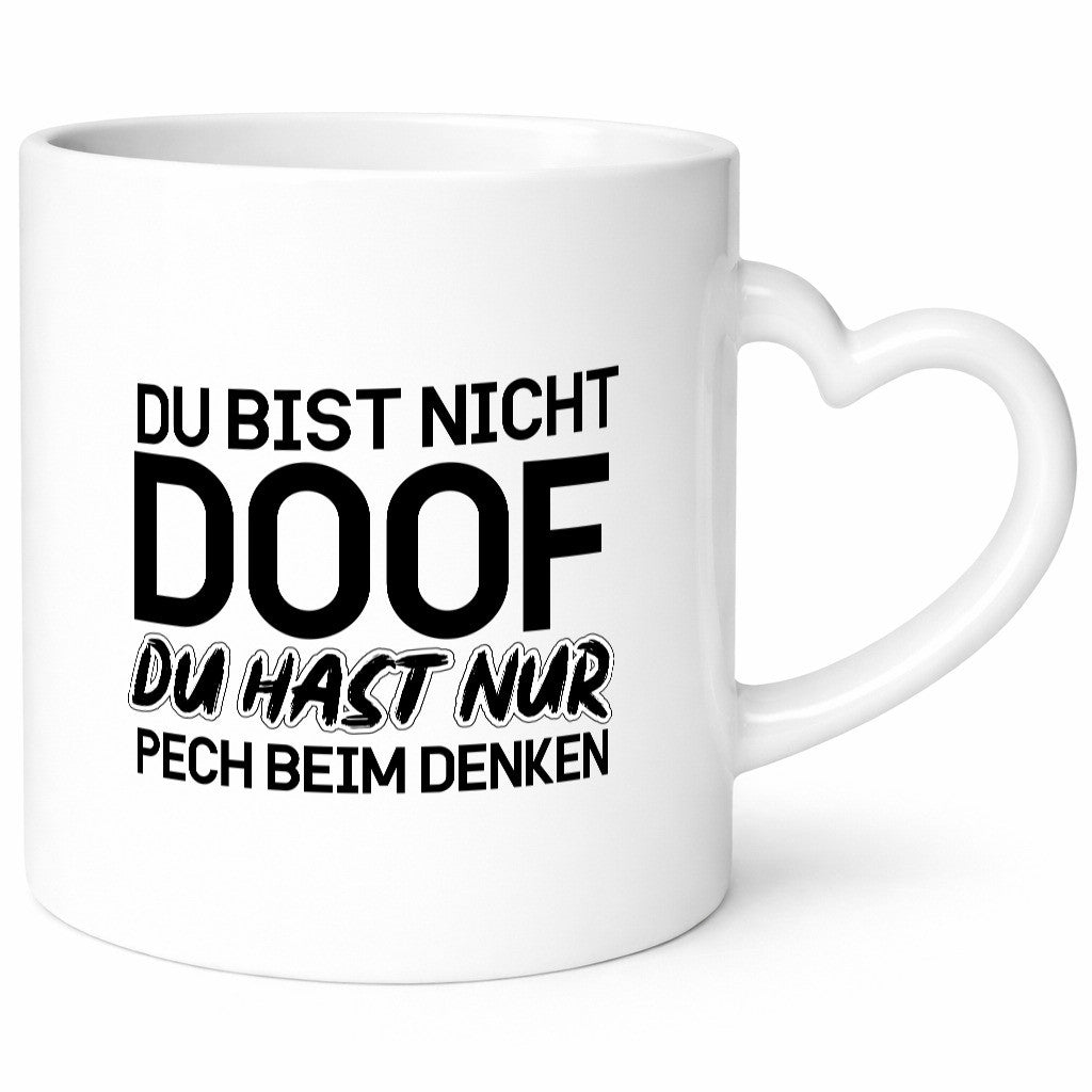 Du bist nicht doof lustiger Spruch Geschenk Humor Geschenkidee Tasse