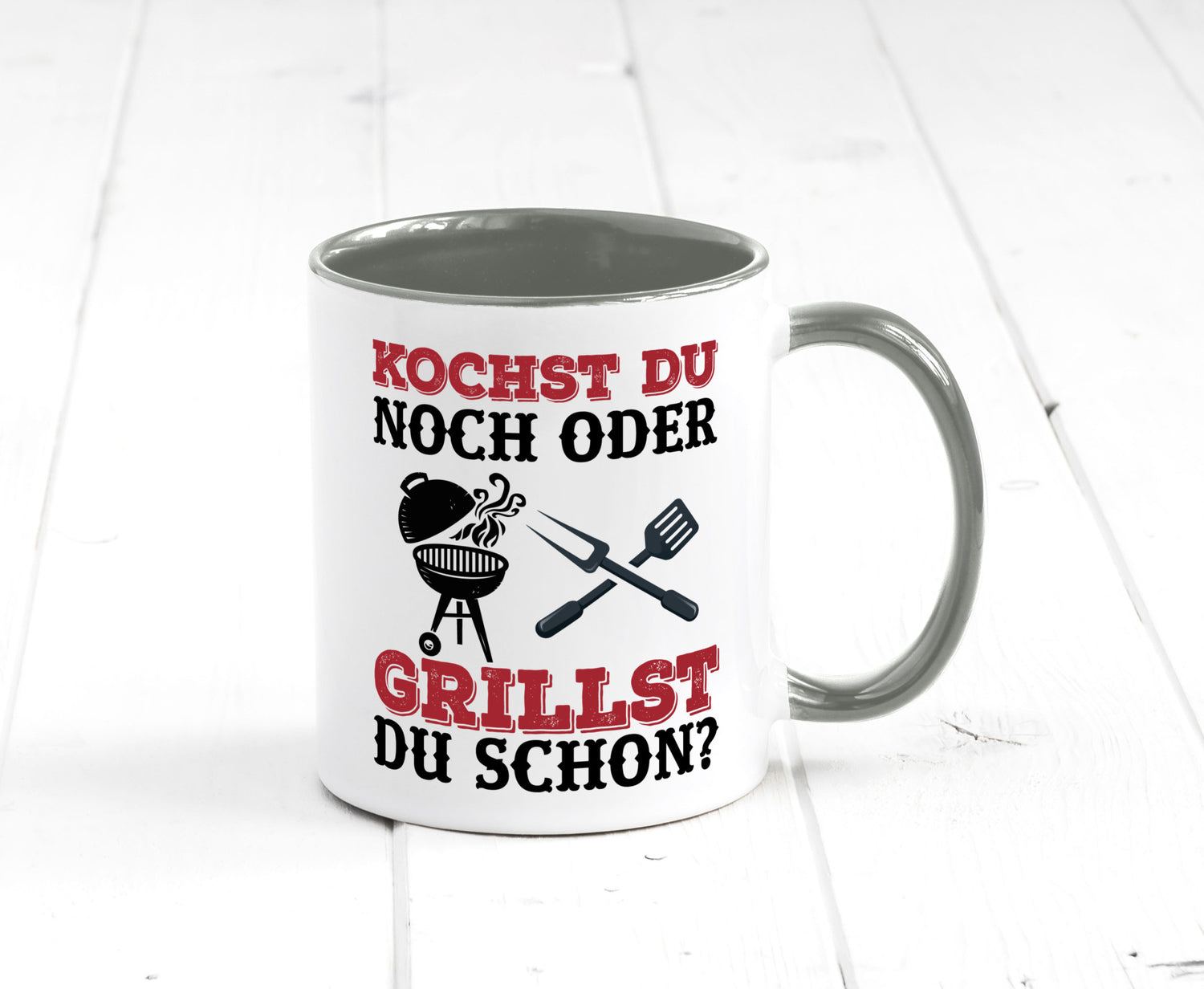 Grillst du schon? | Spruch Tasse Grillen Männer Geschenkidee Humor