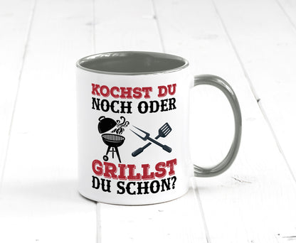 Grillst du schon? | Spruch Tasse Grillen Männer Geschenkidee Humor