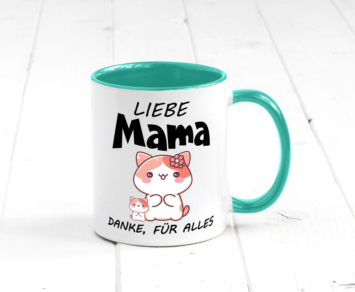Liebe Mama Danke, für alles | Muttertag Beste Geschenk Familie Geschenkidee Tasse