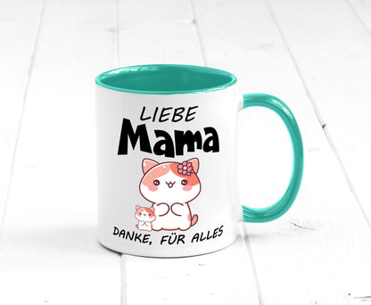 Liebe Mama Danke, für alles | Muttertag Beste Geschenk Familie Geschenkidee Tasse