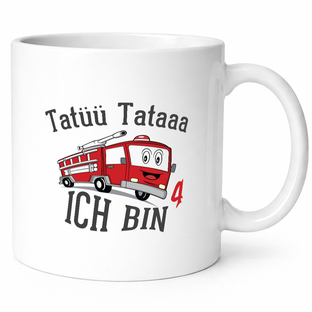 Tatüüü Tataaa ich bin 4 | 4. Geburtstag Feuerwehr lustig Geschenkidee Geschenk
