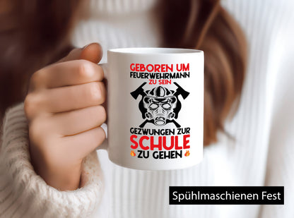 Geborener Feuerwehrmann | Feuerwehr Brand Maske Schule lustiger Spruch Geschenk