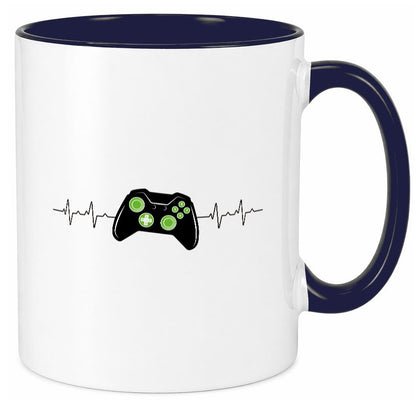 Controller Herzschlag | Heartbeat Gamer lustig Humor Geschenkidee Geschenk Tasse