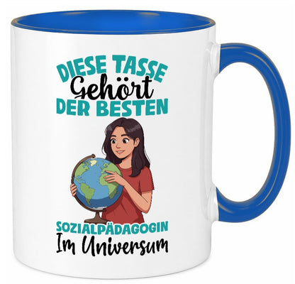 Im Universum: Sozialpädagogin | Humor Pädagogin lustig Geschenkidee Geschenk Tasse