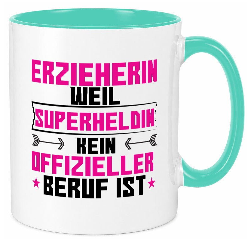 Superheldin Erzieherin | Pädagogin Schule Geschenkidee Humor Tasse