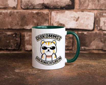 Du kommst hier nicht rein | Böse Katze Humor Tierliebhaber Geschenkidee Tasse