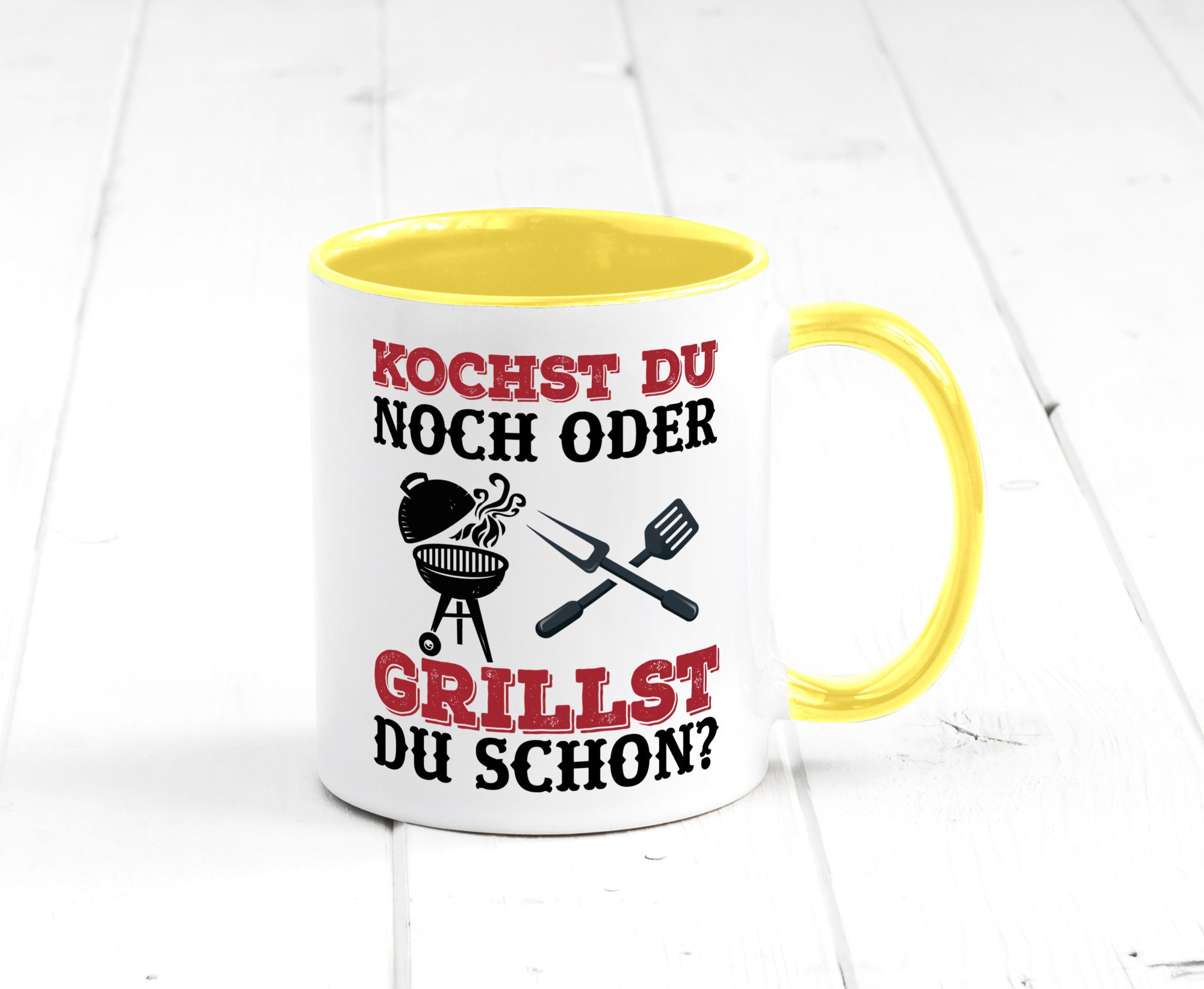 Grillst du schon? | Spruch Tasse Grillen Männer Geschenkidee Humor