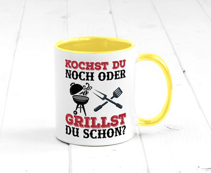 Grillst du schon? | Spruch Tasse Grillen Männer Geschenkidee Humor
