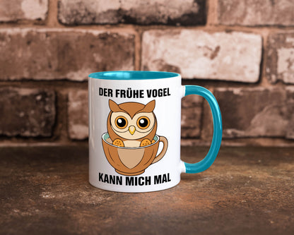 Der frühe Vogel kann mich mal | Eule Morgenmuffel v2 lustiger Spruch Geschenk