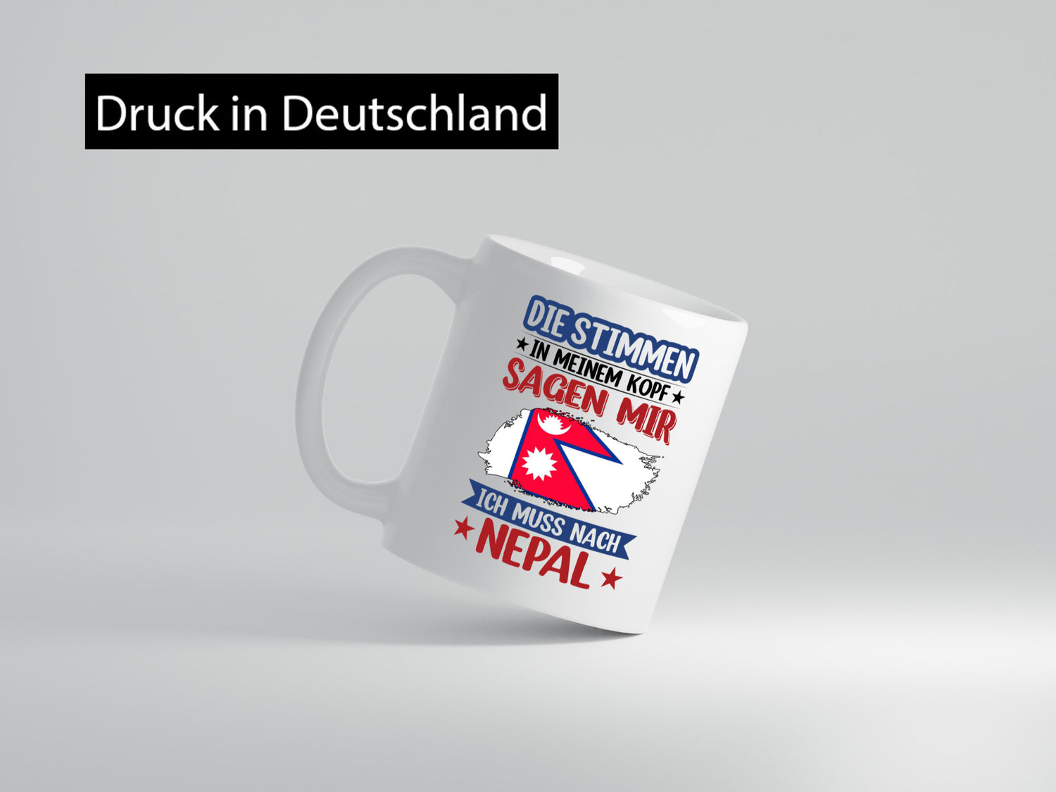 Nepal | Urlaub Stimmen in meinem Kopf Traumland Humor Geschenkidee Tasse