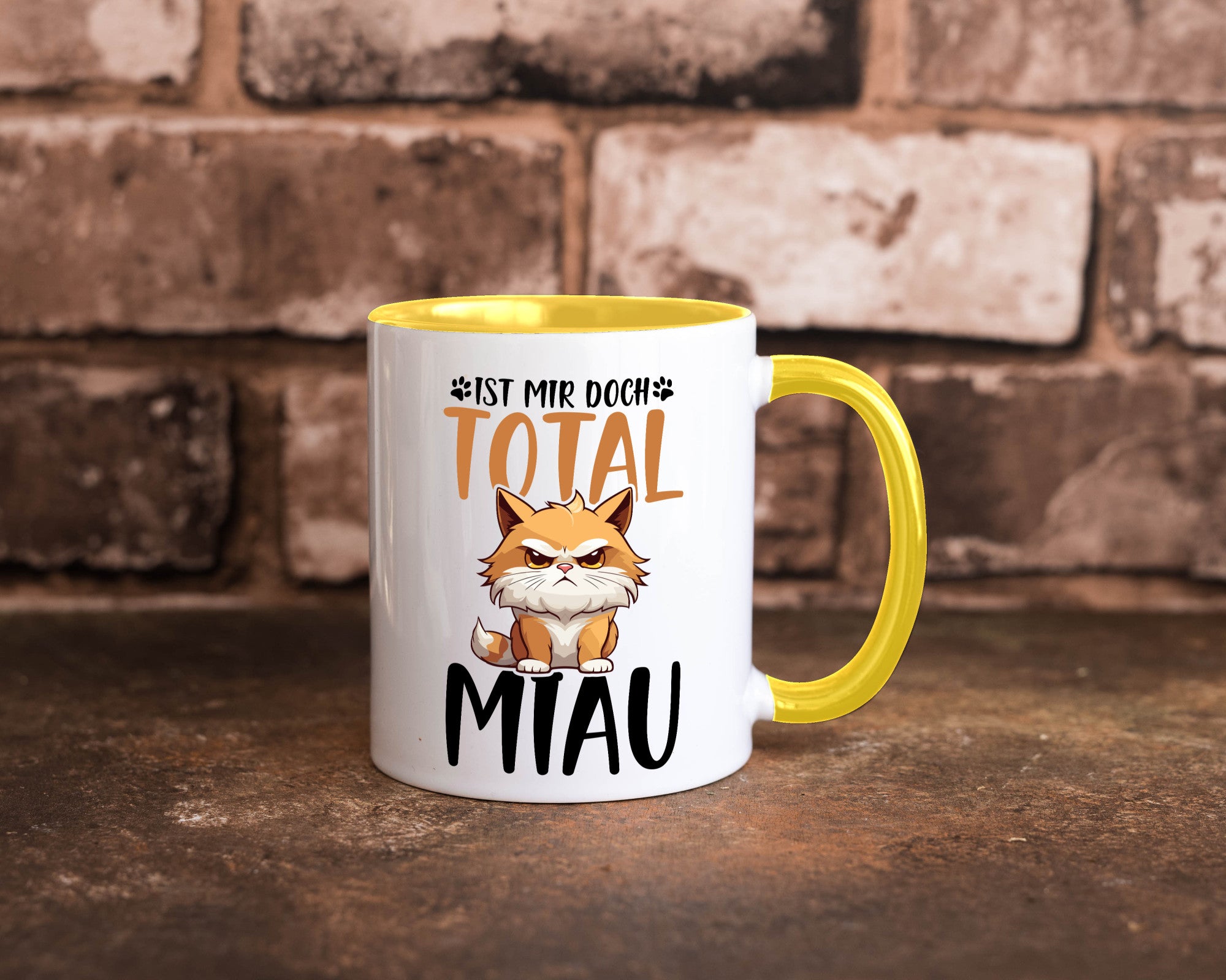 Ist mir doch total Miau | Katze Katzenliebhaber Geschenk Tierliebhaber Humor
