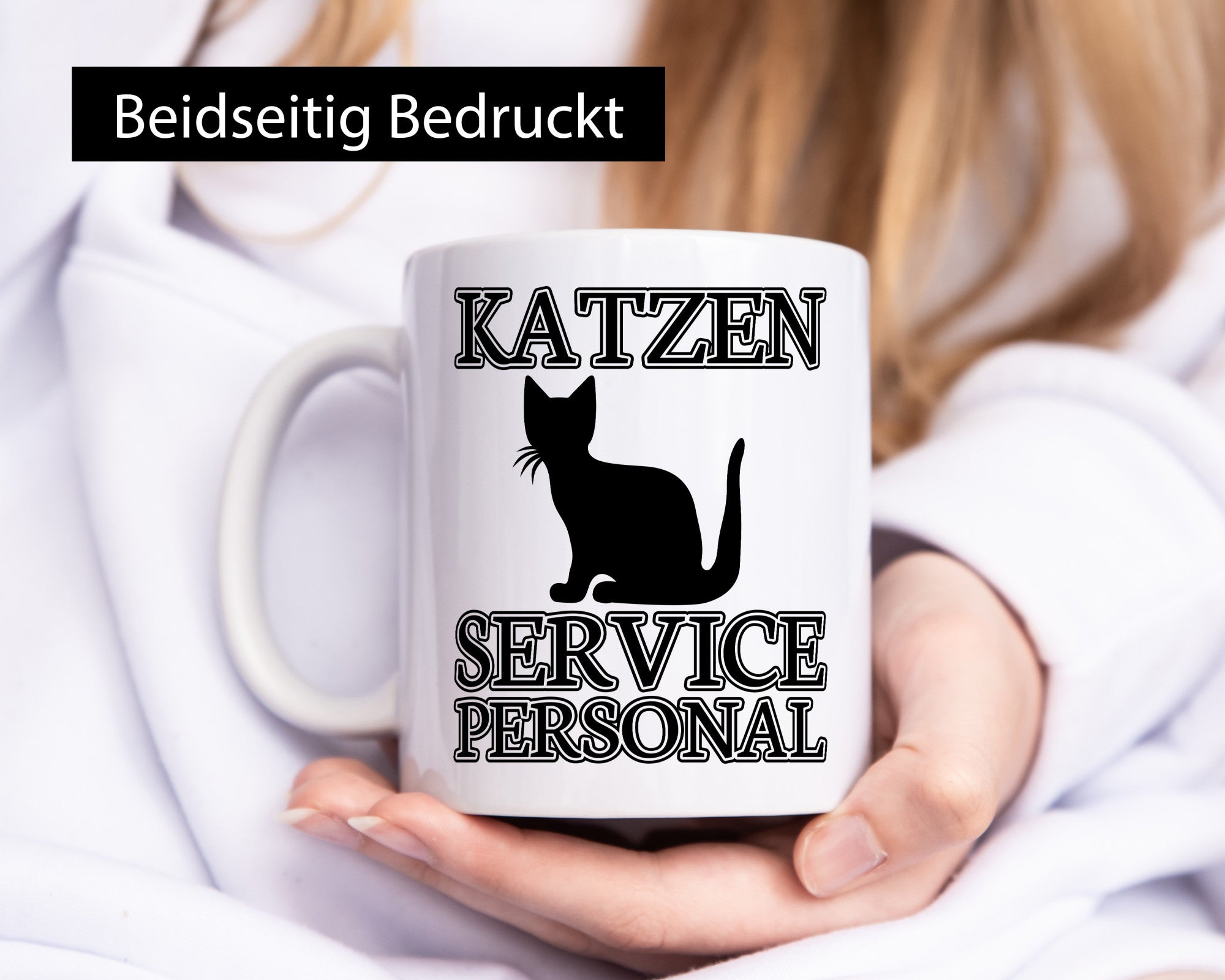 Katzen Service Personal | Katzenbesitzer Tasse Humor lustiger Spruch Geschenk