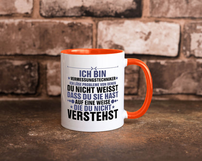 Löse Probleme: Vermessungstechniker | Techniker Humor Geschenkidee Tasse
